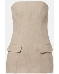 TOTEME - Strapless Linen Bustier Top - Lyst