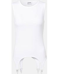 Jean Paul Gaultier - Ribbed-Knit Cotton Jersey Tank Top - Lyst