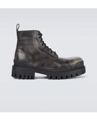 Balenciaga - Strike Leather Boots - Lyst