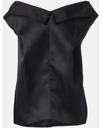 KHAITE - Selly Off-Shoulder Silk Gazar Top - Lyst