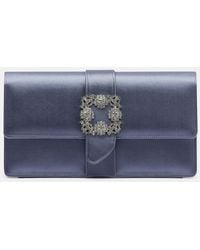 Manolo Blahnik - Capri Embellished Satin Clutch - Lyst