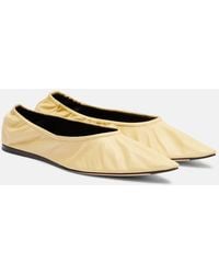 The Row - Liisa Leather Ballet Flats - Lyst
