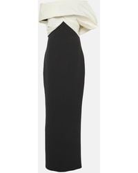 Safiyaa - Lerena Vista Crepe And Faille Maxi Gown - Lyst