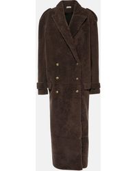 The Mannei - Rutul Oversized Faux Fur-trimmed Coat - Lyst