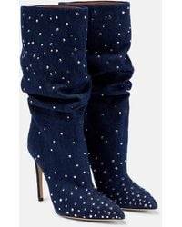 Blue Heel and high heel boots for Women | Lyst