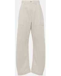 Loewe - Balloon Cotton And Linen Wide-leg Pants - Lyst
