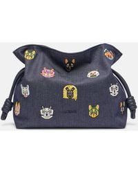 Loewe - X Louis Wain Flamenco Cats Medium Canvas Clutch - Lyst
