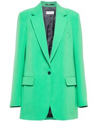Mujer Ropa de Chaquetas de Americanas Blazer de sarga de Dries Van Noten de color Verde blazers y chaquetas de traje 