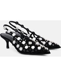 The Attico - Embellished Leather Mules - Lyst