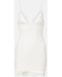 David Koma - Bridal Lace-Trimmed Minidress - Lyst