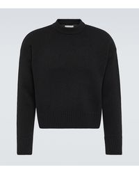 Ami Paris - Cropped Wool And Cashmere Sweater - Lyst