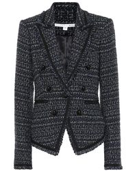 Veronica Beard Blazer Cooke Dickey in tweed con lamé - Blu