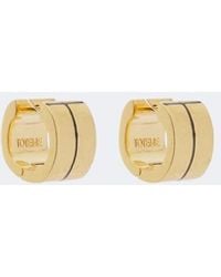 TOTEME - Signature-Plated Huggie Earrings - Lyst