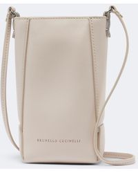 Brunello Cucinelli - Duo Mini Monili Leather Phone Pouch - Lyst