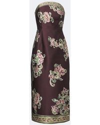 ALÉMAIS - Josie Floral Strapless Bustier Dress - Lyst