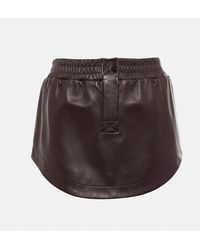 The Attico - Leather Miniskirt - Lyst
