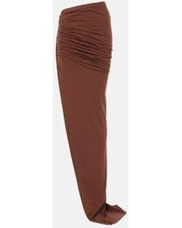 Rick Owens - Drkshdw Edfu Cotton Jersey Maxi Skirt - Lyst