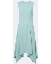 Stella McCartney - Draped Asymmetric Midi Dress - Lyst