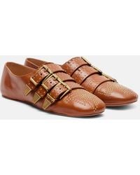 Chloé - Susanna Studded Leather Ballet Flats - Lyst