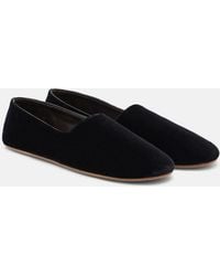 The Row - Ponti Velvet Slip-On Shoes - Lyst