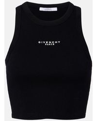 Givenchy - Cropped Logo Cotton Tank Top - Lyst