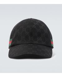 Gucci - Baseballcap Gg Web Stripe Aus Canvas - Lyst
