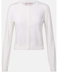Carolina Herrera - Cardigan Aus Seide Und Baumwolle - Lyst