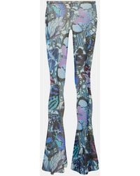 Jean Paul Gaultier - Papillon Jersey Flared Pants - Lyst