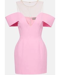 David Koma - Virgin Wool Crepe Minidress - Lyst