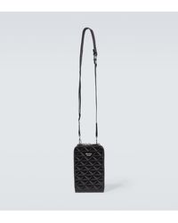 Prada - Pochette Pour Smartphone En Cuir A Logo - Lyst