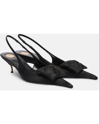 Saint Laurent - Satin Dakota Slingback Pumps 50 - Lyst