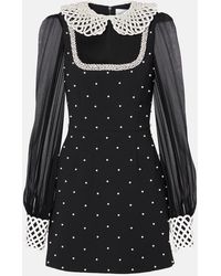 Rebecca Vallance - Alivia Embellished Crepe Minidress - Lyst
