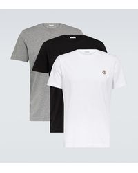 Moncler - Set di 3 T-shirt in cotone - Lyst