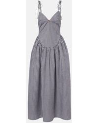 Bananhot - Paloma Gingham Cotton Poplin Maxi Dress - Lyst