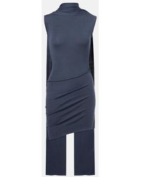 AYA MUSE - Solar Scarf-Detail Silk-Blend Minidress - Lyst