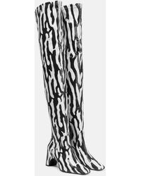 Coperni - Printed Over-the-knee Boots - Lyst