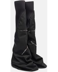 Rick Owens - Zipper-Detail Over-The-Knee Boots - Lyst