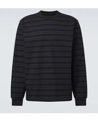 Sacai - Striped Cotton T-Shirt - Lyst