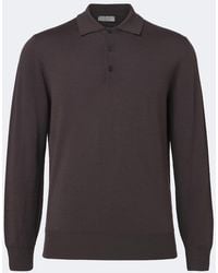 Canali - Virgin Wool Polo Sweater - Lyst