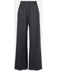 Brunello Cucinelli - Wool-Blend Wide-Leg Pants - Lyst