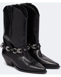 Isabel Marant - Duerto Embellished Leather Cowboy Boots - Lyst