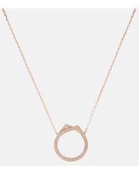 Repossi - Collar Antifer de oro rosa de 18 ct con diamantes - Lyst
