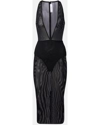 Alex Perry - Sheer Midi Dress - Lyst