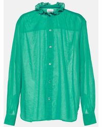 Isabel Marant - Ruffle-Trimmed Cotton Shirt - Lyst