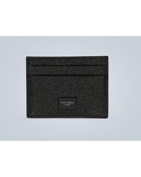 Dolce & Gabbana Tarjetero de piel Dauphine - Negro