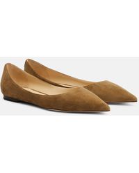 Jimmy Choo - Ballerinas Love Aus Veloursleder - Lyst