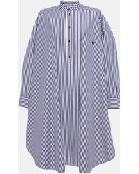 Bottega Veneta - Striped Cotton Poplin Shirt Dress - Lyst