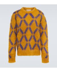 Marni - Intarsia Mohair-Blend Sweater - Lyst