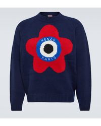 KENZO - Intarsia Wool-blend Sweater - Lyst