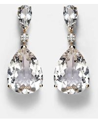 Mateo - Ohrringe Sophia Aus 14Kt Gelbgold Mit Diamanten Und Topas - Lyst
